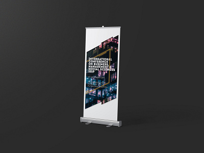 International Conference on BMSS 2019 adobe photoshop banner collateral design education graphic print design rollup university