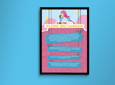 Klinik Ibu Susuan clinic collateral design education graphic lactation poster poster design university