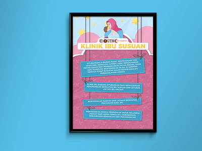 Klinik Ibu Susuan clinic collateral design education graphic lactation poster poster design university