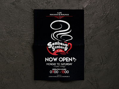 Sembang-sembang Cafe cafe collateral design graphic leaflet leaflet design opening printing collateral