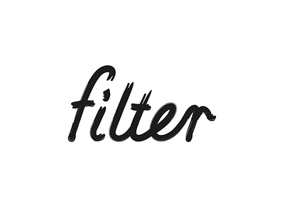 Filter Type brush coffee ink script typography