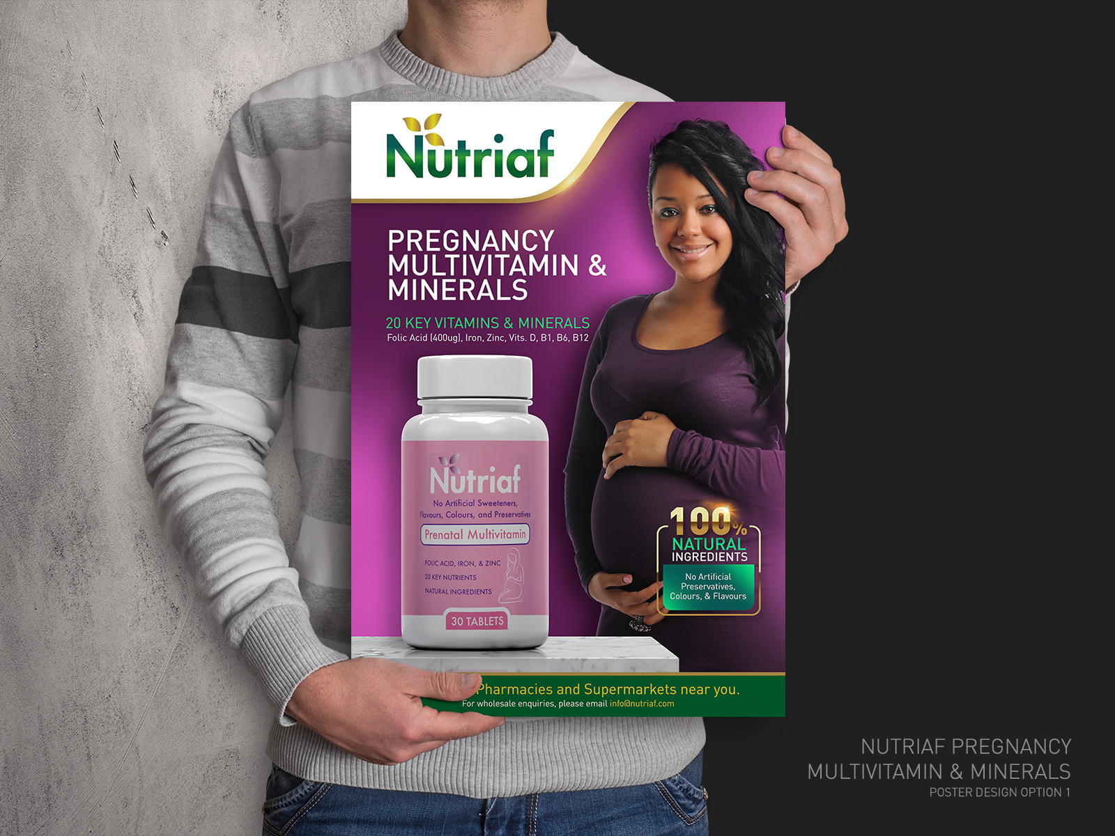 Pregnancy Multivitamin Minerals Poster by Md Ariful Islam on Dribbble