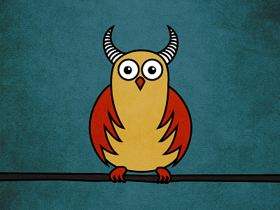 Cartoon Horned Owl