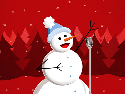 Singing Snowman christmas cute snowman microphone nowman sing singing singing snowman snow snowflakes snowmen winter winter holidays