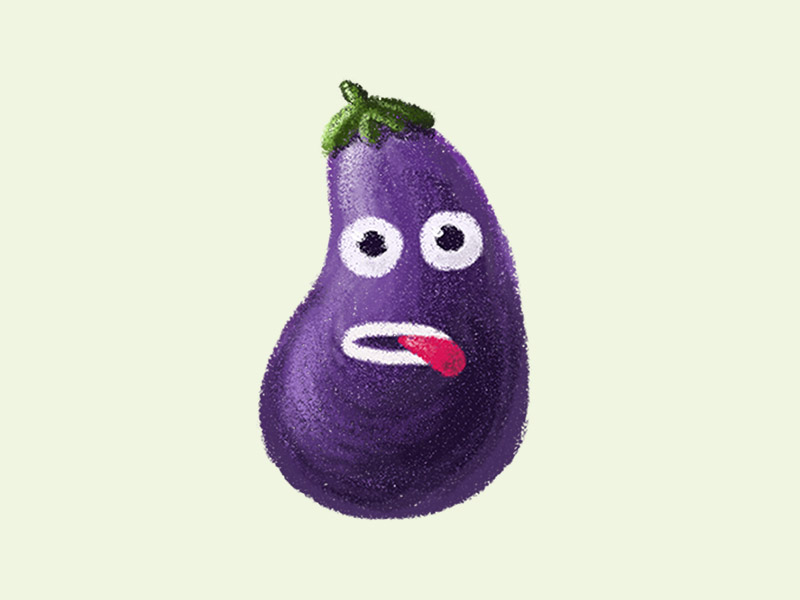 eggplant cartoon