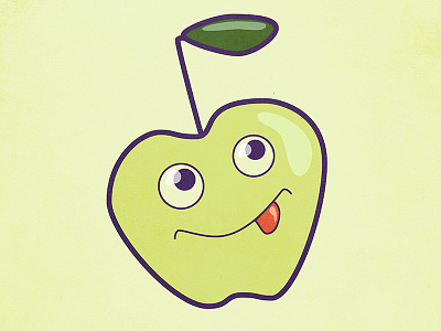 Cute cartoon apple apple cartoon cartoon apple character fruit green apple illustration