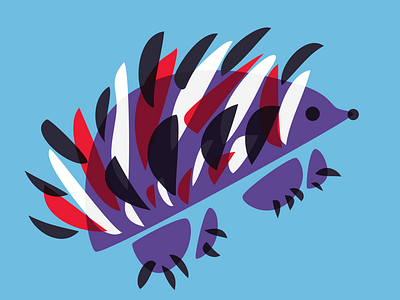 Colorful Hedgehog abstract animal colorful cute cute illustration geometric hedgehog vector