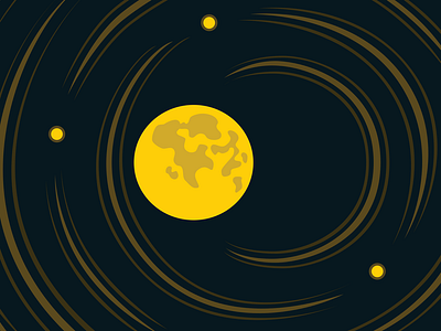 Moon And Stars Dream abstract astronomy geek illustration moon orbit planet space stars vector