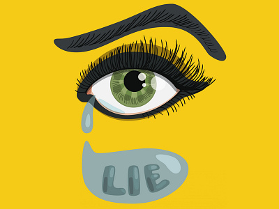 Lying Eye cry crying eye eyes green eye illustration lie lier lying tear tears vector