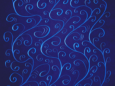 Blue Glowing Swirls abstract beautiful blue elegant glow indigo ornamental ornate pattern swirl swirls