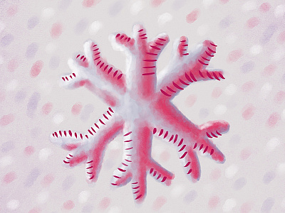 Soft pink snowflake