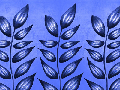 Blue abstract plant with pointy leaves abstract abstract plant beautiful blue botanical floral nature painitng pattern plant pretty texture