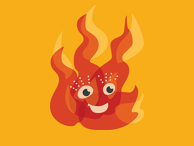 Happy burning fire flame character cartoon character cute fire flame happy illustrtaion orange smile smiling vector