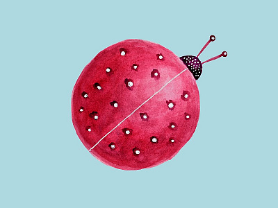 Abstract ladybug watercolour illustration