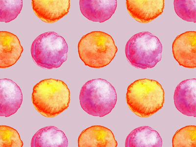 Juicy watercolour spheres abstract colorful dot fun girly pattern pink sphere watercolor