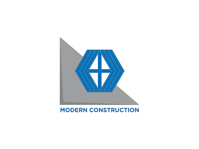 Modern Construction branding design flat icon illustration illustrator logo minimal typography vector