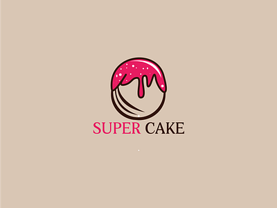 Super Cake branding design flat icon illustration illustrator logo minimal typography vector