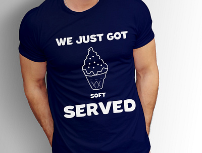 WE JUST GOT SOFT SERVED ICE CREAM branding design icon illustration illustrator logo minimal typography vector website