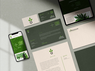 CBD Company Branding Mockup cannabis design mockup