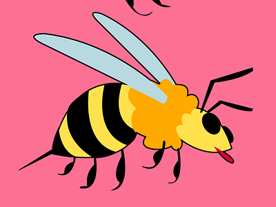 Bee abeja bees honeybee illustration