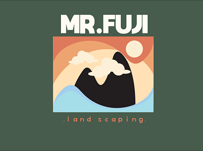 Landscaping Logo- Mr.Fuji illustration logo logo design logos vector