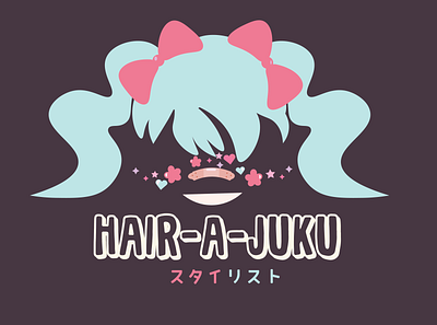 HAIR-A-JUKU Hair Salon Logo illustration logo logo design logos vector