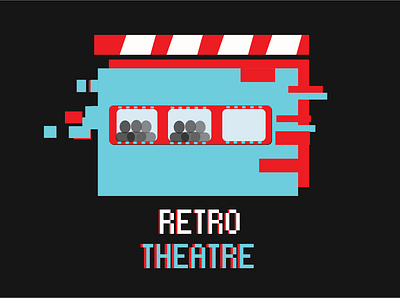 RETRO THEATRE LOGO illustration logo logo design logos vector