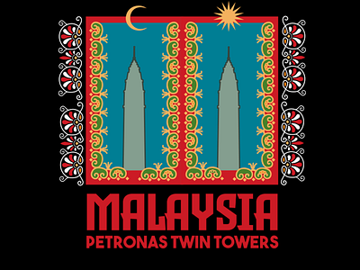 Kuala Lumpur Petronas Towers design fashion fashion illustration haute couture illustration illustrator kuala lumpur malaysia ornaments petronas twin towers tshirt tshirt art tshirt design tshirt designer vector