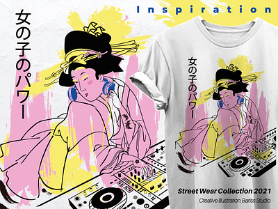 Japanese Streetwear collection anime design fashion illustration illustrator japanese streetwear tshirt tshirt art tshirt design tshirt designer