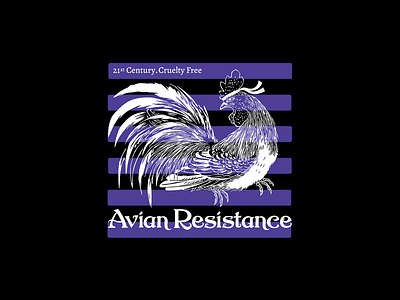 Avian Resistance activist cruelty free design illustration illustrator logo retro tshirt tshirt art tshirt design tshirt designer vector vintage