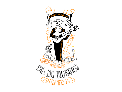 Dia de Muertos design dia de muertos dribbble illustration illustrator mexico tshirt tshirt art tshirt design tshirt designer vector