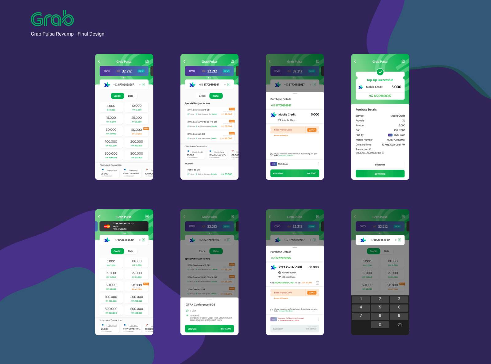 Grab Mobile Top-Up by Yasa Ariyaputta on Dribbble