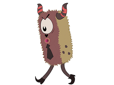 Monster walk animation cartoon character monster