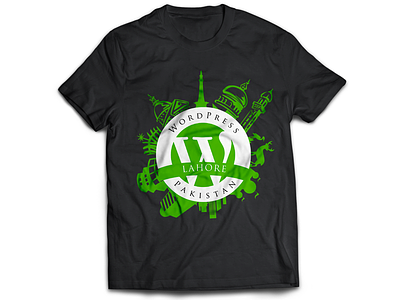 WordPress Pakistan T-Shirt Design badge logo pakistan t shirt t-shirt tshirt wordcamp wordpress