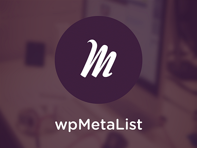 wpMetaList.com LOGO Design circle cool font flat gotham rounded wordpress