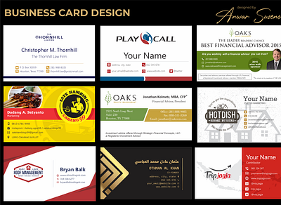 Business Card Design Anwar Suseno business business card card design company company branding graphic identity layout marketing stationary style template vector web