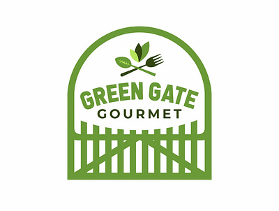 green gate gourmet app business design food gate green logo nature vector