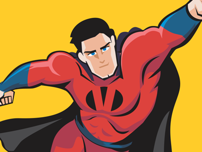 Superhero Mascot for sale illustration logo man mascot power superhero vector