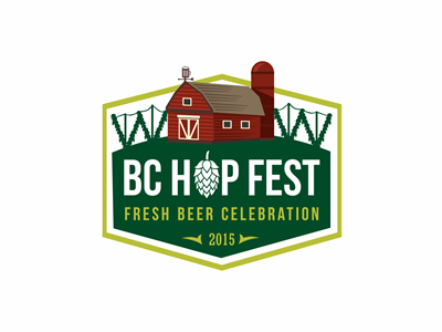 Bc Hop Fest Logo barn beer hop logo