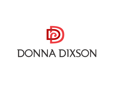 Donna butterfly d design letter logo