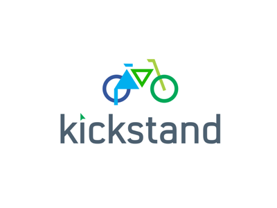 Logo for Kickstand abstract bicycle dsigns education geometric kids learning logo online shape simple students