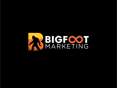 BIGFOOT MARKETING LOGO animal big bigfoot identity initial letter logo logodesign marketing monkey monster mystery nature silhouette
