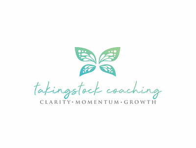 Logo for Life Coaching business butterfly clarity coaching development feminine lesson life logo design motivation nature people success training
