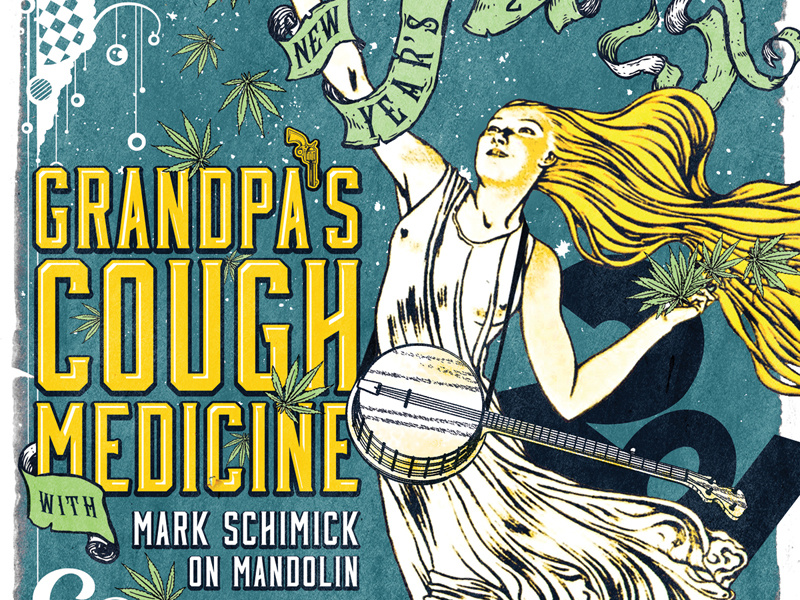 Grandpa's Cough Medicine 2013 New Year's Eve Poster by Grant Nielsen