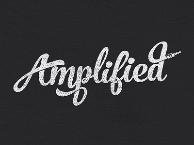 Amplified Logo distressed lettering logo typography