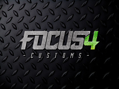 FOCUS 4 Customs Lgo branding logo typography