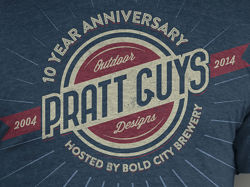 Pratt Guys 10 Year Shirt apparel clothing discharge shirt typography
