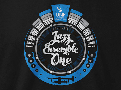 UNF Jazz Ensemble One 2015 Shirt apparel art deco screenprint shirt typography