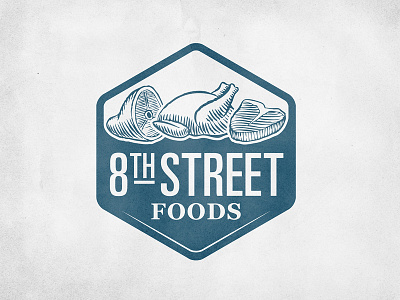 8th Street Foods Discarded Option branding emblem icon illustration logo meat