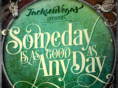 JacksonVegas EP Cover album cover illustration typography vintage